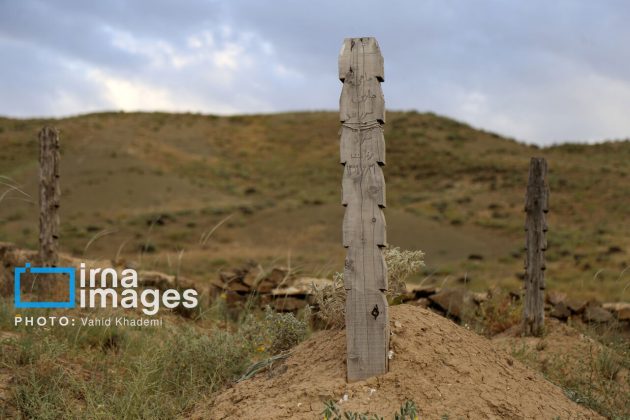 Baghlegh Wooden Cemetery in northeastern Iran                     