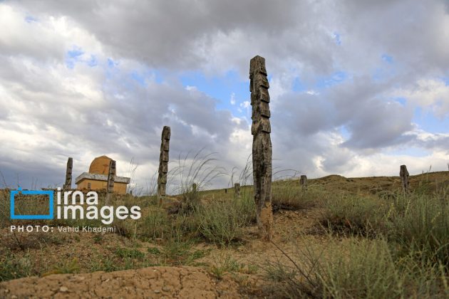 Baghlegh Wooden Cemetery in northeastern Iran                     