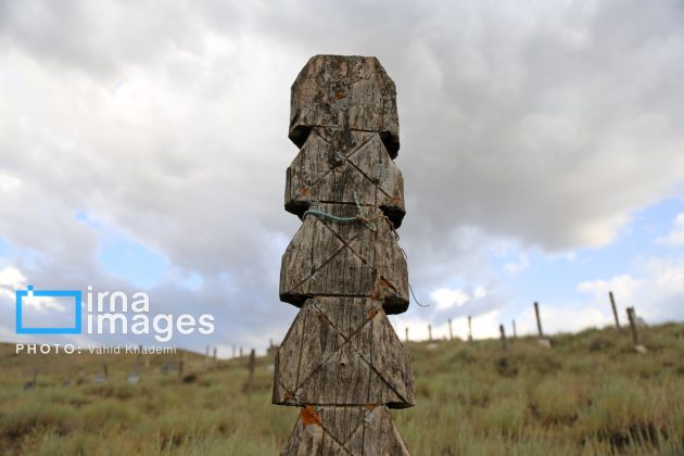 Baghlegh Wooden Cemetery in northeastern Iran                     