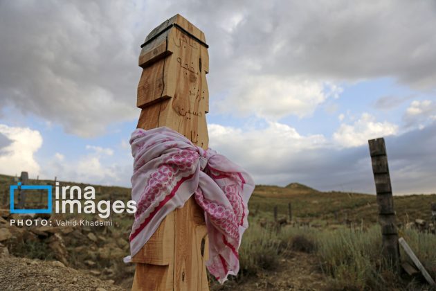 Baghlegh Wooden Cemetery in northeastern Iran                     