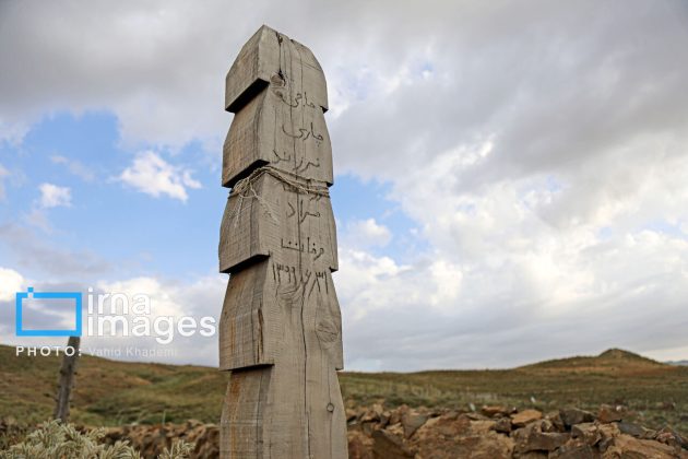Baghlegh Wooden Cemetery in northeastern Iran                     