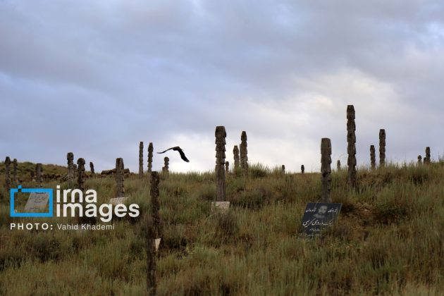 Baghlegh Wooden Cemetery in northeastern Iran                     