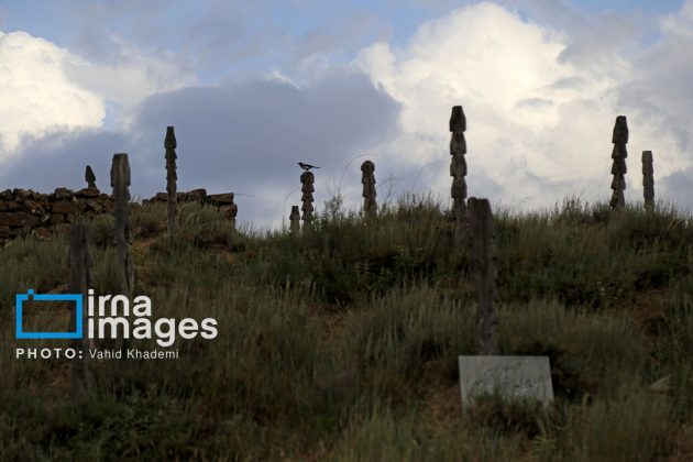 Baghlegh Wooden Cemetery in northeastern Iran                     