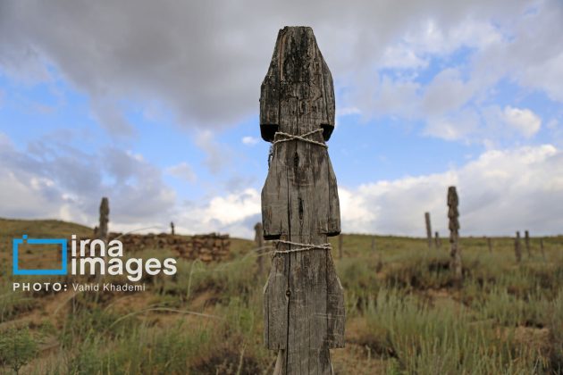 Baghlegh Wooden Cemetery in northeastern Iran                     