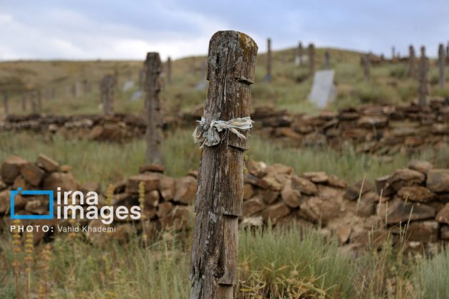 Baghlegh Wooden Cemetery in northeastern Iran                     