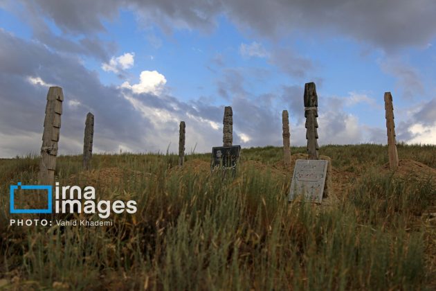 Baghlegh Wooden Cemetery in northeastern Iran                     