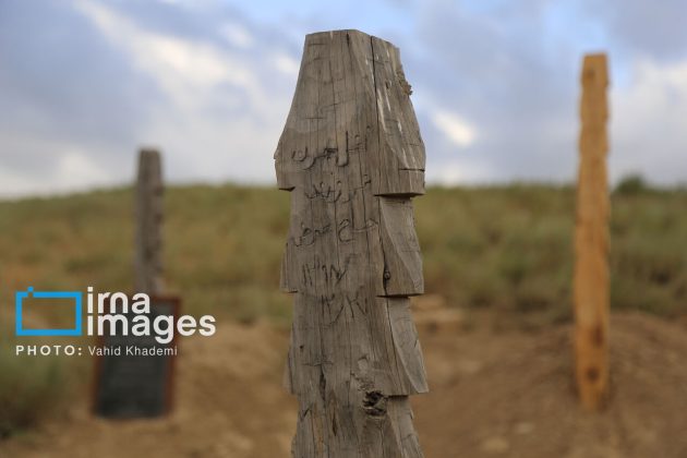 Baghlegh Wooden Cemetery in northeastern Iran                     