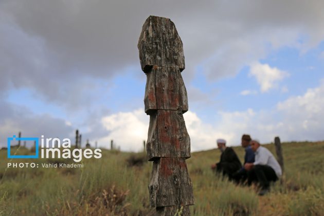 Baghlegh Wooden Cemetery in northeastern Iran                     