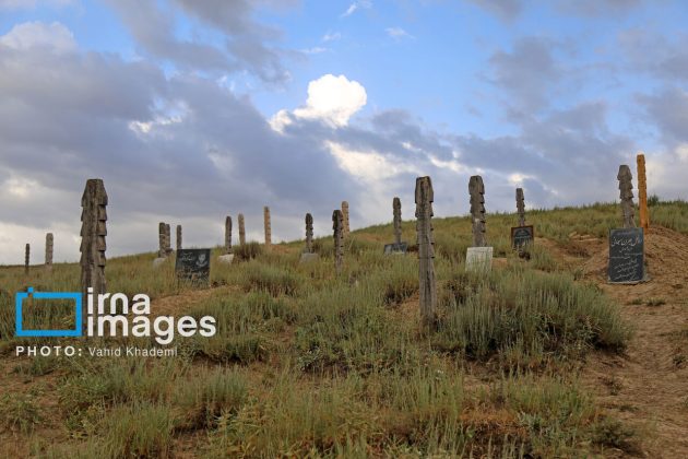 Baghlegh Wooden Cemetery in northeastern Iran                     