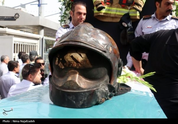 Funeral held in Mashhad for Iranian firefighter killed in line of duty