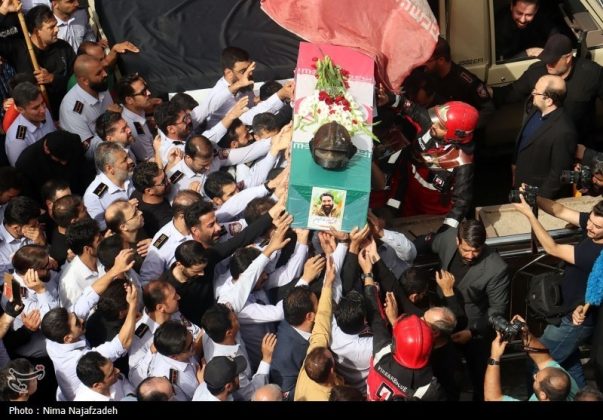 Funeral held in Mashhad for Iranian firefighter killed in line of duty