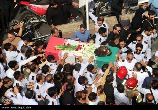 Funeral held in Mashhad for Iranian firefighter killed in line of duty
