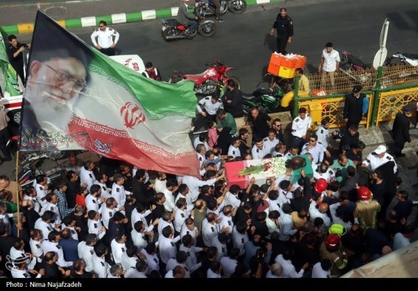 Funeral held in Mashhad for Iranian firefighter killed in line of duty