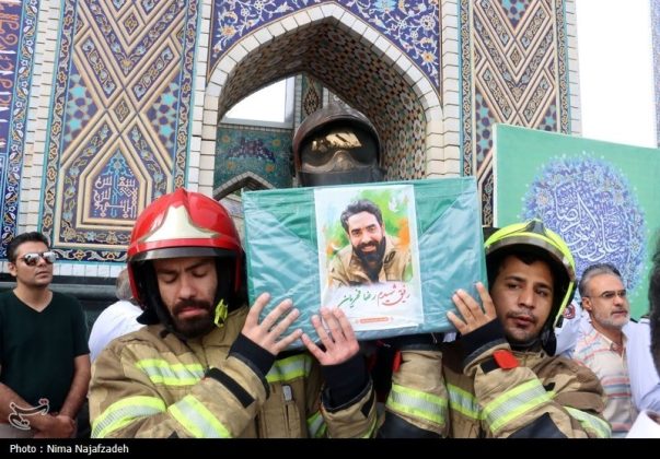 Funeral held in Mashhad for Iranian firefighter killed in line of duty