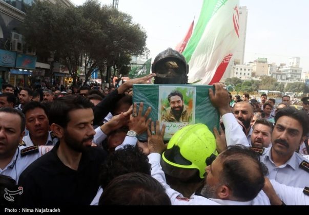 Funeral held in Mashhad for Iranian firefighter killed in line of duty