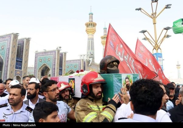 Funeral held in Mashhad for Iranian firefighter killed in line of duty