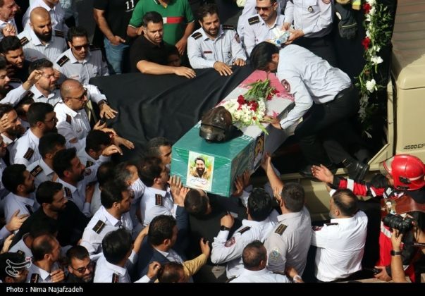 Funeral held in Mashhad for Iranian firefighter killed in line of duty