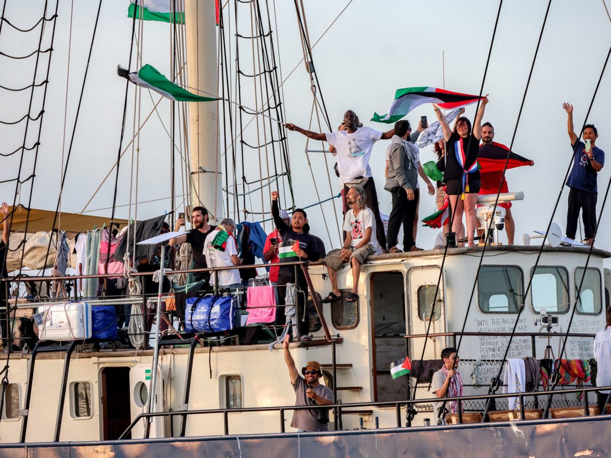 Activists say Gaza aid flotilla hit by drone attacks and explosions 1 Activists say Gaza aid flotilla hit by drone attacks and explosions
